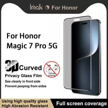 Для Honor Magic 7 Pro 5G Glass IMAK 3D изогнутое закаленное стекло для защиты всего экрана Honor Magic 7 Pro 5G