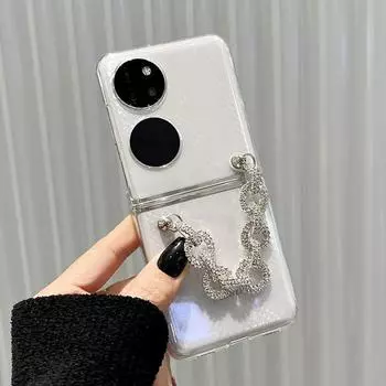 Для Huawei P50 Pocket Diamond Bling Браслет со стразами Чехол для телефона P50pocket Anti-Fall Складной чехол для телефона Funda P50 Pocket