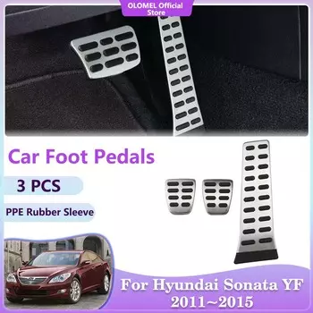 Для Hyundai Sonata 6 YF i45 2011~2015 автомобильные педали тормоза подставка для акселератора накладки из нержавеющей стали детали интерьера аксессуары