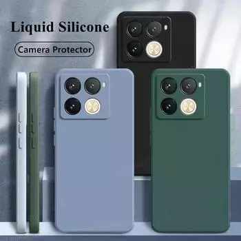 Для infinix Note 40 Pro Чехол infinix Note 40 Pro Shell Cover Fundas Жидкий Силикон Мягкий ТПУ Задний Бампер infinix Note 40 Pro infinixNote40Pro4G чёрный