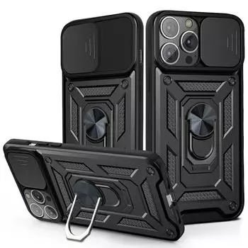 Для iPhone 15 14 13 12 11 Pro Max Mini XS XR X 7 8 Plus бамперы военного класса с кольцом, слайдер, защита объектива камеры, защитный чехол For iPhone 12Pro Max
