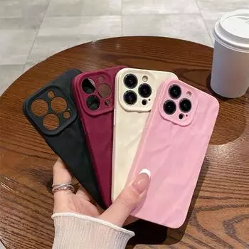Для iPhone 15 14 13 12 Mini 11 Pro XS Max X XR SE 7 8 Мягкий морщинистый чехол с мороженым, защитная мягкая задняя крышка iPhone7P/8P розовый