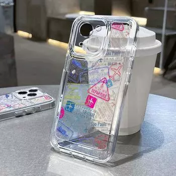 Для iPhone 16 15 14 Plus 13 12 Mini 11 Pro Max 11 Xs Max Xr Xs X 8 7 Plus мультяшный журнал узорчатый силиконовый мягкий тонкий прозрачный чехол для телефона iPhone 15