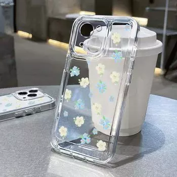 Для iPhone 16 15 14 Pro Max Plus 13 12 Mini 11 Pro Max Xs Max X Xr 8 7 Plus прозрачный силиконовый мягкий бабочка цветок защита линз ударопрочный тонкий чехол iPhone 15