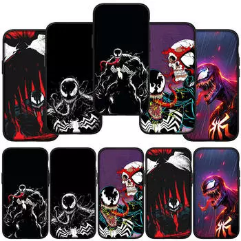 для iPhone 15 14 Xiaomi Redmi Note 13 12 11 Pro Max X 8 7 XR Samsung Galaxy A24 A15 A05 S24 S23 Huawei OPPO A38 Venom Super Hero Marvel Phone Case