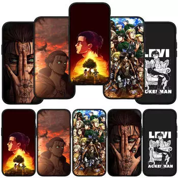 для iPhone 15 14 Xiaomi Redmi Note 13 12 11 Pro Max X 8 7 XR Samsung Galaxy A34 A15 S24 S23 Huawei OPPO A54 Атака титанов Эрен Йегер чехол для телефона for Xiaomi Poco M4 5G болюс