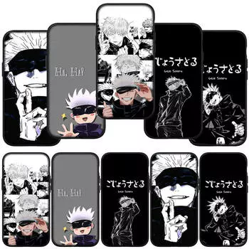 для iPhone 15 14 Xiaomi Redmi Note 13 12 11 Pro Max X 8 7 XR Samsung Galaxy A24 A15 S24 S23 Huawei OPPO A38 Jujutsu Gojo Satoru Kaisen Hot Phone Case for Huawei P30 олений