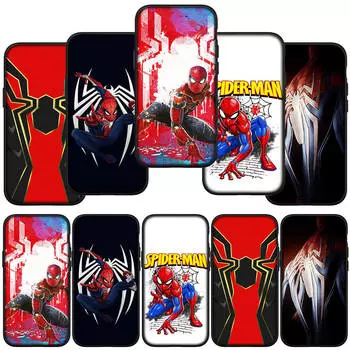для iPhone 15 14 Xiaomi Redmi Note 13 12 11 Pro Max X 8 7 XR Samsung Galaxy A24 A15 S24 S23 Huawei OPPO A38 SpiderMan Marvel Spider Man Art чехол для телефона