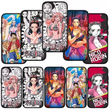 для iPhone 15 14 Xiaomi Redmi Note 13 12 11 Pro Max X 8 7 XR Samsung Galaxy A15 S24 S23 A05 Huawei OPPO A17 Nami One Luffy Nico Robin Piece Phone Case