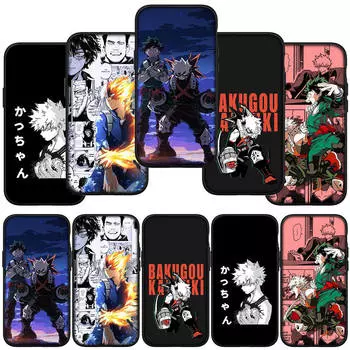 для iPhone 15 14 Xiaomi Redmi Note 13 12 11 Pro Max X 8 7 XR Samsung Galaxy A15 A05 S24 S23 Huawei OPPO A38 Моя геройская академия Мидория Изуку BNHACase