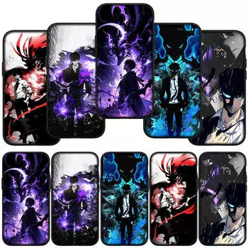 для iPhone 15 14 Xiaomi Redmi Note 13 12 11 Pro Max X 8 7 XR Samsung Galaxy A24 A15 S24 S23 Huawei OPPO A38 Sung Jinwoo Solo Leveling Arise аниме-чехол