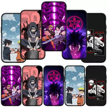 для iPhone 15 14 Xiaomi Redmi Note 13 12 11 Pro Max X 8 7 XR Samsung Galaxy A15 S24 S23 A05 Huawei OPPO A17 аниме мультфильм Учиха Саске телефон чехол