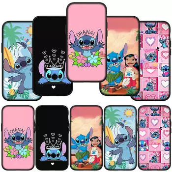 для iPhone 15 14 Xiaomi Redmi Note 13 12 11 Pro Max X 8 7 9 XR Samsung Galaxy A15 S24 S23 Huawei OPPO A38 розовый милый синий Лило аниме Стич телефон чехол for Samsung Galaxy A12 аэро