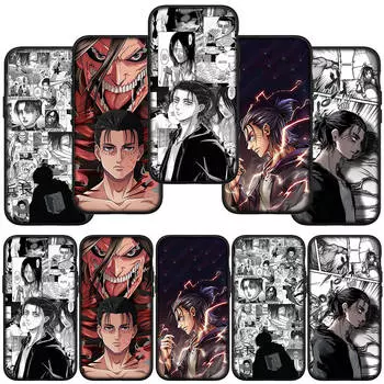 для iPhone 15 14 Xiaomi Redmi Note 13 12 11 Pro Max X 8 7 XR 9 Samsung Galaxy A15 S24 S23 Huawei OPPO A38 Чехол для телефона Levi Attack on titan Eren Jaeger for Samsung Galaxy S20 ceil