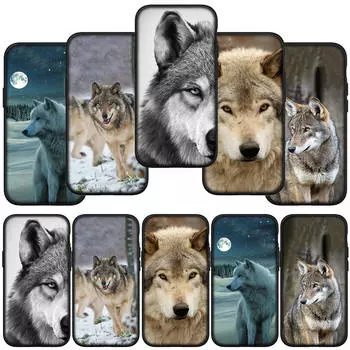для iPhone 15 14 Xiaomi Redmi Note 13 12 11 Pro Max X 8 7 XR Samsung Galaxy A15 S24 S23 A05 Huawei OPPO A17 A38 A58 чехол для телефона Animal Wild Wolf Cover for Samsung Galaxy A24 4G аэро