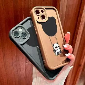Для iPhone 16 15 14 13 12 11 Pro Max XS Max XR X SE 8 7 милый мягкий силиконовый чехол для защиты линз iPhone 14 Pro Max красный