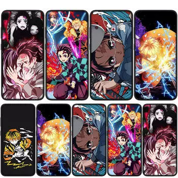 для iPhone 16 15 14 Xiaomi Redmi Note 13 12 11 Pro Max X 10 8 9 XR Samsung Galaxy S24 S23 OPPO Huawei Nezuko Demon Slayer Tanjirou мультяшный чехол для телефона for Samsung Galaxy A30 экрю