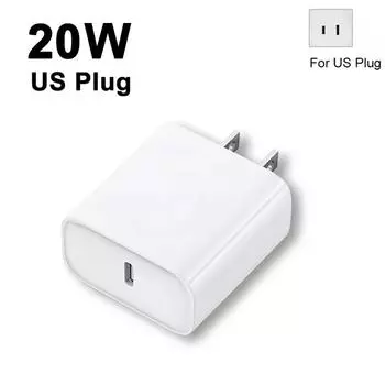 Для iPhone 16 15 Samsung PD 20W USB Type C зарядное устройство для быстрой зарядки адаптер питания Type C кабель настенное зарядное устройство для телефона быстрая зарядка штекер US Plug