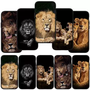 для iPhone 16 15 X XR Samsung Galaxy S24 S23 A16 A06 14C S22 Xiaomi Redmi Note 13 12 11 Pro Max 9 14 Plus Huawei OPPO Grassland Africa Lion чехол для телефона for OPPO A38 экрю