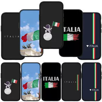 для iPhone 16 15 X XR Samsung Galaxy S24 S23 A16 A06 10 Xiaomi Redmi Note 13 12 11 Pro Max 9 14 Plus Huawei OPPO Италия чехол для телефона с национальным флагом Италии for Redmi 9C NFC аэро
