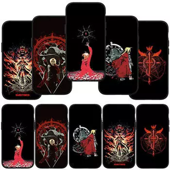 для iPhone 16 15 X XR Samsung Galaxy S24 S23 A16 Xiaomi Redmi Note 13 12 11 Pro Max 9 14 Plus Huawei OPPO Comics Fullmetal Alchemis Elric Edward Case for Samsung Galaxy A33 5G аэро