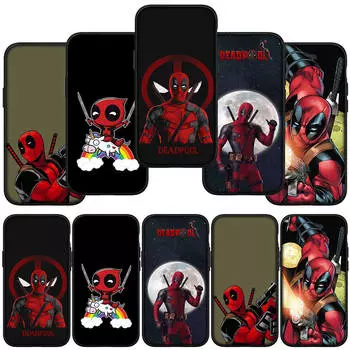 для iPhone 16 15 Xiaomi Redmi Note 13 12 11 Pro Max X 9 14 XR Samsung Galaxy A16 S24 S23 Plus A06 14C Huawei OPPO Deadpool Superhero Marvel Phone Case for Xiaomi Poco F3 ceil