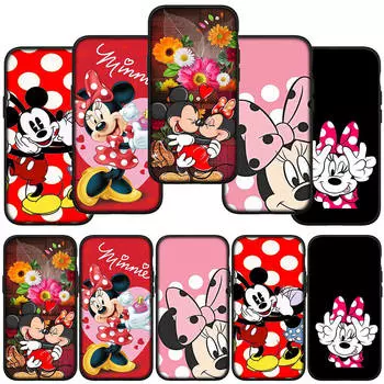 для iPhone 16 15 Xiaomi Redmi Note 13 12 11 Pro Max X 9 14 XR Samsung Galaxy A15 S24 S23 Plus Huawei OPPO Роскошный чехол для телефона Микки Минни Маус for Huawei Mate 10 Lite болюс