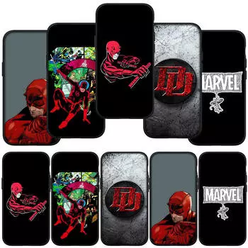 для iPhone 16 15 Xiaomi Redmi Note 13 12 11 Pro Max X 9 14 XR Samsung Galaxy A16 S24 S23 Plus A06 Huawei OPPO Daredevil Marvel Superhero Phone Case for iPhone 8 Plus ceil