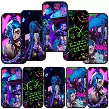 для iPhone 16 15 Xiaomi Redmi Note 13 12 11 Pro Max X 9 14 Plus XR Samsung Galaxy A15 S24 S23 Huawei OPPO чехол Jinx Game Vi Arcanes аниме чехол для телефона for Samsung Galaxy A50S олений