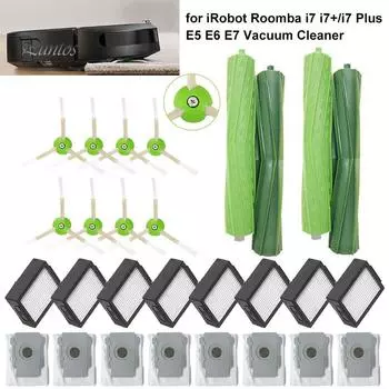 Для iRobot для Roomba I7 E5 E6 пылесос сменный боковой фильтр основной щетки B зелёный