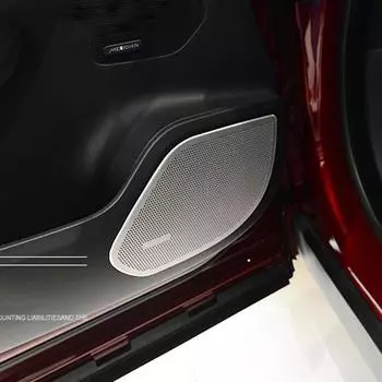 Для Jaguar F-Pace f Pace 2016, Стайлинг автомобиля, хромированные аксессуары, алюминиевый сплав, крышка динамика двери автомобиля, накладка, наклейка серебряный