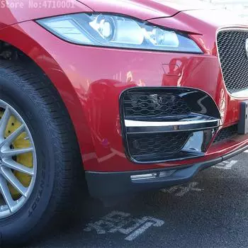 Для Jaguar F-Pace F Pace R-Sport X761 2016 2017 автомобильный Стайлинг ABS хром передняя противотуманная фара автомобиля рамка крышка отделка авто чёрный