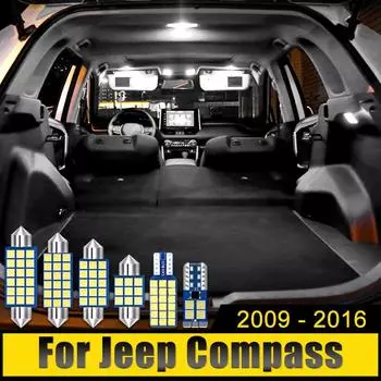 Для Jeep Compass 2009 2010 2011 2012 2013 2014 2015 2016 4 шт. светодиодные автомобильные лампы внутренние купольные лампы для чтения лампы багажника аксессуары розовый