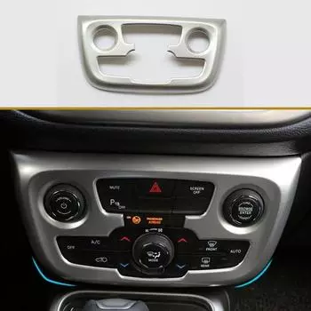 Для Jeep Compass 2th 2017 2018 Автомобильный центр управления навигационная ручка панель круглая крышка отделка наклейки аксессуары серебряный