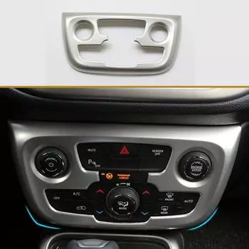 Для Jeep Compass 2th 2017 2018 Автомобильный центр управления навигационная ручка панель круглая крышка отделка наклейки аксессуары серебряный