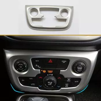 Для Jeep Compass 2th 2017 2018 Автомобильный центр управления навигационной ручкой панель круглая крышка накладка наклейка серебряный