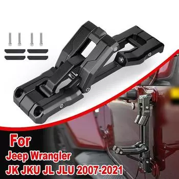 Для Jeep Wrangler 2007-2018 JK JKU 2018-2020 JL JLU дверная петля ступенька алюминиевая складная педаль автомобильные аксессуары чёрный
