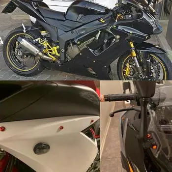 Для Kawasaki NINJA 250R 300 ER6 650 ZX6 ZX7 ZX9 ZX10 ZX12 ZX14 Z1000 Z900 Z800 Z750 Z650 Комплект болтов для крепления обтекателя синий