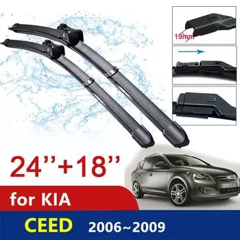 Для Kia Ceed ED 2006 2007 2008 2009 автомобильные щетки стеклоочистителей щетки переднего лобового стекла безрамные резиновые аксессуары для очистки снега LHD