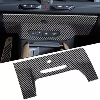 Для KIA EV9 ABS Carbon Fibre Center Control Air Outlet Lower Panel Cover Trim Прямая замена автомобильных аксессуаров Интерьер CHINA