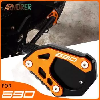 Для KTM 690 SMC R 690 ENDURO R 690 SMCR-2022, удлинитель боковой подставки, подставка, опорная пластина, увеличенный мотоцикл 690 LOGO Black1