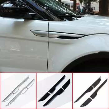 Для Land Rover Range Rover Evoque 2012-2018 крыло боковое вентиляционное отверстие крышка накладка декоративная наклейка глянцевый черный автомобиль серебряный