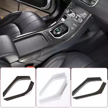 Для Land Rover Range Rover Evoque 2012-2018 ABS углеродное волокно/серебристый автомобильный центр управления боковой отделкой полоса наклейка автомобильные аксессуары серебряный