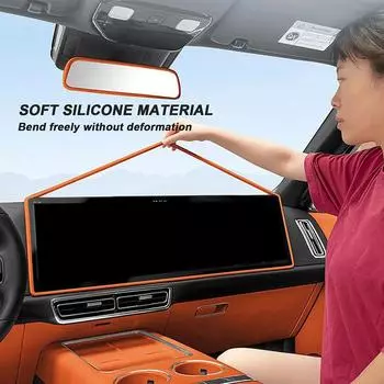 Для Leading Ideal LiXiang L7 L8 L9 2025 2025 Автомобильный экран Рамка Дисплей Край Защитная крышка Силиконовый Защитный Чехол с Центральным Управлением