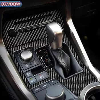 Для LEXUS NX 300H200T LHD RHD аксессуары Рулевое колесо Розетка двери автомобиля Панель передач Украсить внутреннюю отделку из углеродного волокна чёрный