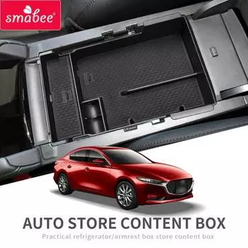 Для Mazda3 Mazda 3 2019 2020 2025 Центральный ящик для хранения вещей Подлокотник Подставка для автомобиля Аксессуары