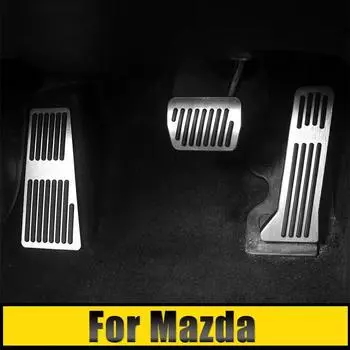 Для Mazda 2 3 BM 6 GJ CX-5 CX5 CX 5 CX3 CX8 CX9 2012-2019 2020 2024 2024 2024 2024 Автомобильная педаль подачи топлива Педаль тормоза Накладка
