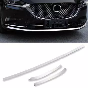 Для Mazda 6 Mazda6 Atenza автомобильный чехол бампер двигатель накладки из нержавеющей стали передняя нижняя сетка гриль решетка капоты край ABS Chrome