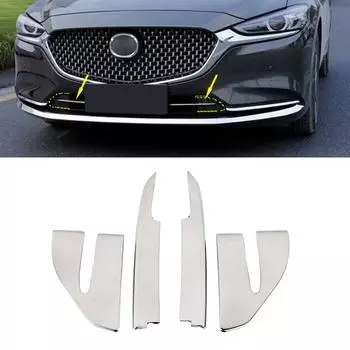Для Mazda 6 Mazda6 Atenza автомобильный чехол бампер двигатель накладки из нержавеющей стали передняя нижняя сетка гриль решетка капоты край ABS Chrome