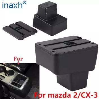 Для Mazda CX-3 Armrest Retrofit Для mazda 2 skyactiv version cx3 CX-3 Car Armrest Ящик для хранения автомобильных аксессуаров Зарядка USB